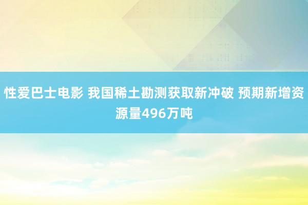 性爱巴士电影 我国稀土勘测获取新冲破 预期新增资源量496万吨