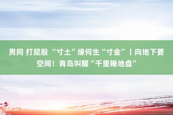 男同 打屁股 “寸土”缘何生“寸金”丨向地下要空间！青岛叫醒“千里睡地盘”