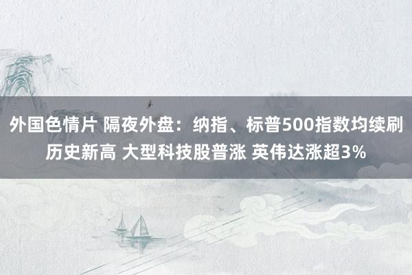 外国色情片 隔夜外盘：纳指、标普500指数均续刷历史新高 大型科技股普涨 英伟达涨超3%