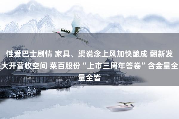 性爱巴士剧情 家具、渠说念上风加快酿成 翻新发展大开营收空间 菜百股份“上市三周年答卷”含金量全皆