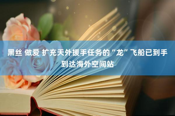 黑丝 做爱 扩充天外援手任务的“龙”飞船已到手到达海外空间站