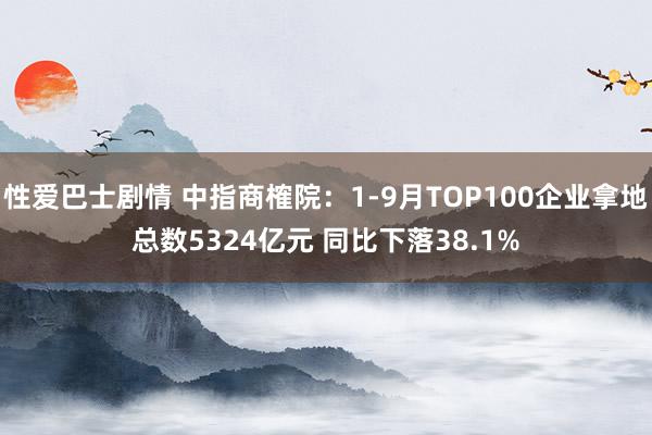 性爱巴士剧情 中指商榷院：1-9月TOP100企业拿地总数5324亿元 同比下落38.1%