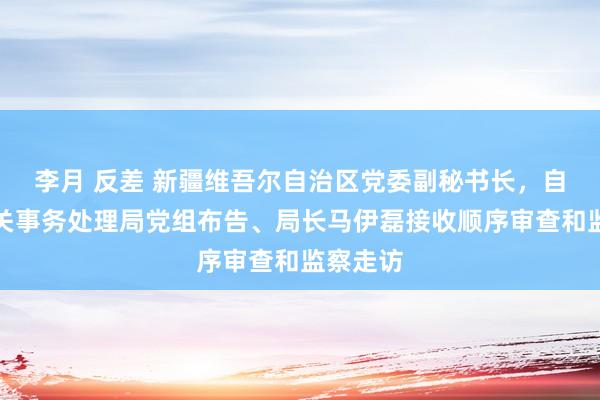 李月 反差 新疆维吾尔自治区党委副秘书长，自治区机关事务处理局党组布告、局长马伊磊接收顺序审查和监察走访