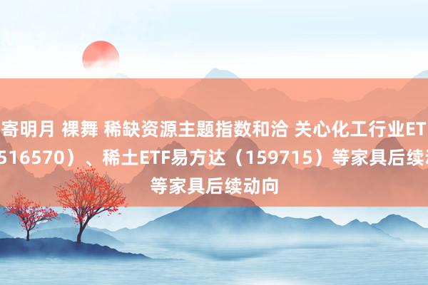 寄明月 裸舞 稀缺资源主题指数和洽 关心化工行业ETF（516570）、稀土ETF易方达（159715）等家具后续动向