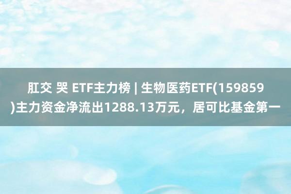 肛交 哭 ETF主力榜 | 生物医药ETF(159859)主力资金净流出1288.13万元，居可比基金第一