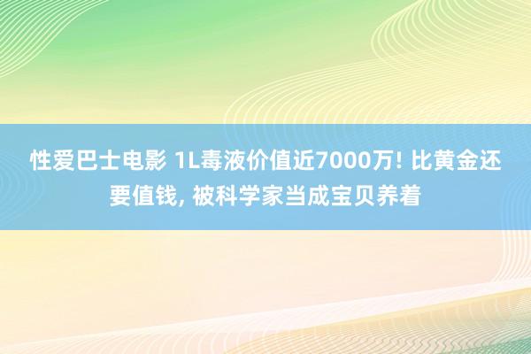 性爱巴士电影 1L毒液价值近7000万! 比黄金还要值钱， 被科学家当成宝贝养着