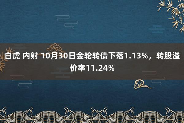 白虎 内射 10月30日金轮转债下落1.13%，转股溢价率11.24%