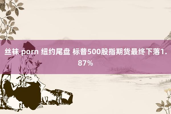 丝袜 porn 纽约尾盘 标普500股指期货最终下落1.87%