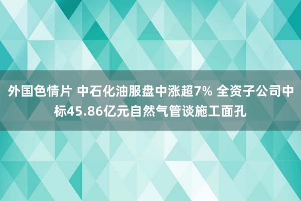 外国色情片 中石化油服盘中涨超7% 全资子公司中标45.86亿元自然气管谈施工面孔