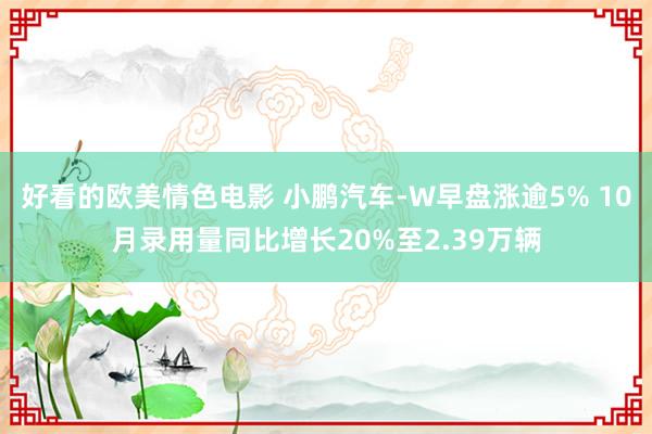 好看的欧美情色电影 小鹏汽车-W早盘涨逾5% 10月录用量同比增长20%至2.39万辆