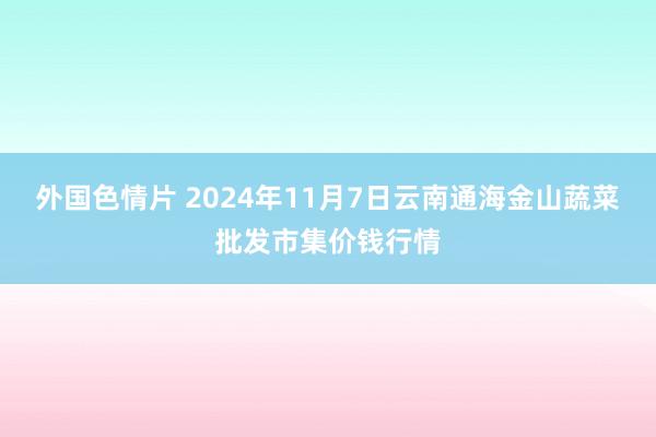 外国色情片 2024年11月7日云南通海金山蔬菜批发市集价钱行情