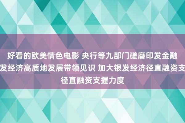 好看的欧美情色电影 央行等九部门磋磨印发金融就业银发经济高质地发展带领见识 加大银发经济径直融资支握力度