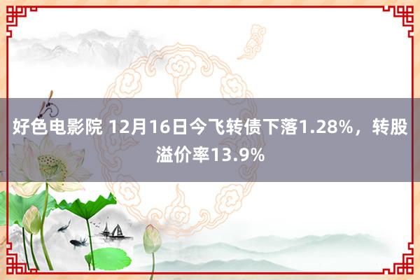 好色电影院 12月16日今飞转债下落1.28%，转股溢价率13.9%