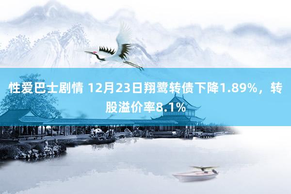 性爱巴士剧情 12月23日翔鹭转债下降1.89%，转股溢价率8.1%