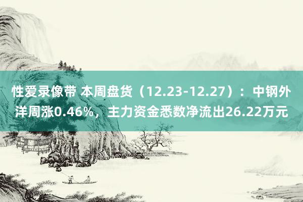 性爱录像带 本周盘货（12.23-12.27）：中钢外洋周涨0.46%，主力资金悉数净流出26.22万元