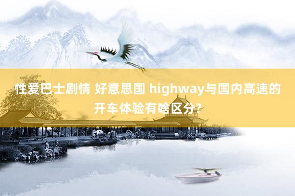 性爱巴士剧情 好意思国 highway与国内高速的开车体验有啥区分?